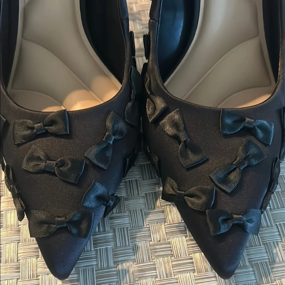 GIANI BINI Black Bow-Adorned Heels - Picture 5 of 10